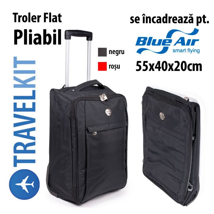 Troler Pliabil - Bagaj de mana pt. Blue Air 55x40x20